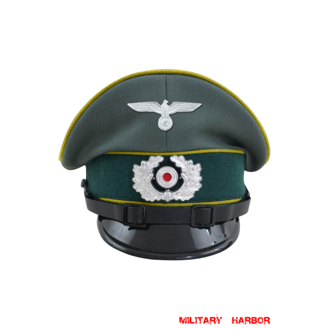 WWII German Heer Signal EM & NCO Gabardine Visor Cap with insignia WW2 german cap,wehrmacht cap,SS cap,german visor cap,Signal Visor cap,WWII german hat,field hat,WW2 hat,WW2 german,WWII german,german WW2 militaria,waffen ss hat,wehrmacht hat,crusher cap WW2,SS crusher cap