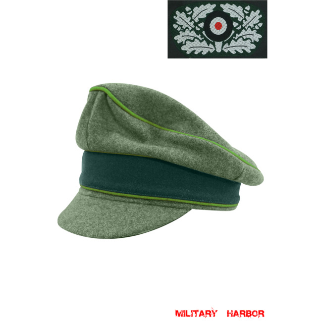 WWII German Heer M37 Wool Mountainer Crusher Visor Cap with insignia WW2 german cap,wehrmacht cap,SS visor cap,german visor cap,Mountainer Crusher cap,WWII german hat,field hat,WW2 hat,WW2 german,WWII german,german WW2 militaria,waffen ss hat,wehrmacht hat,crusher cap WW2,SS crusher cap
