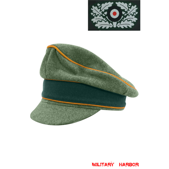WWII German Heer M37 Wool Cavalry / Recon Crusher Visor Cap with insignia WW2 german cap,wehrmacht cap,SS visor cap,german visor cap,Cavalry Crusher cap,WWII german hat,field hat,WW2 hat,WW2 german,WWII german,german WW2 militaria,waffen ss hat,wehrmacht hat,crusher cap WW2,SS crusher cap