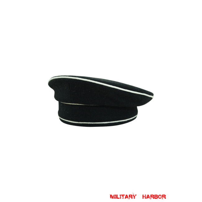 WWII German Early Allgemeine SS black wool cap WW2 german cap,wehrmacht cap,SS visor cap,german visor cap,Allgemeine cap,WWII german hat,field hat,WW2 hat,WW2 german,WWII german,german WW2 militaria,waffen ss hat,wehrmacht hat,crusher cap WW2,SS crusher cap