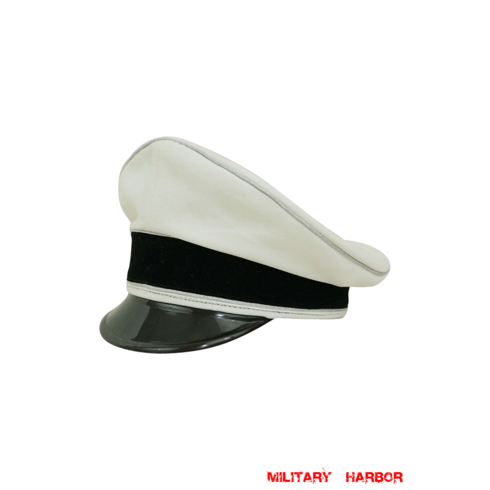 WWII German Allgemeine SS General officer white cotton Visor capSS