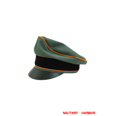 WWII German Waffen SS Gabardine Field Police Crusher Visor Cap WW2 german cap,wehrmacht cap,SS visor cap,german visor cap,Field Police Crusher cap,WWII german hat,field hat,WW2 hat,WW2 german,WWII german,german WW2 militaria,waffen ss hat,wehrmacht hat,crusher cap WW2,SS crusher cap