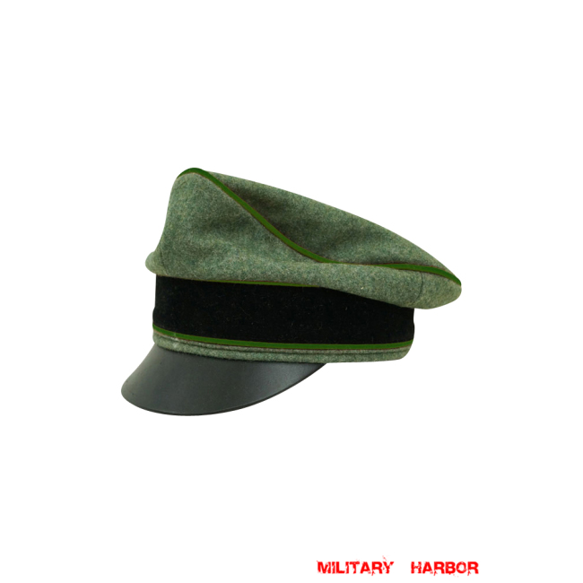 WWII German Waffen SS Wool Panzergrenadier Crusher Visor Cap WW2 german cap,wehrmacht cap,SS visor cap,german visor cap,Panzergrenadier Crusher cap,WWII german hat,field hat,WW2 hat,WW2 german,WWII german,german WW2 militaria,waffen ss hat,wehrmacht hat,crusher cap WW2,SS crusher cap