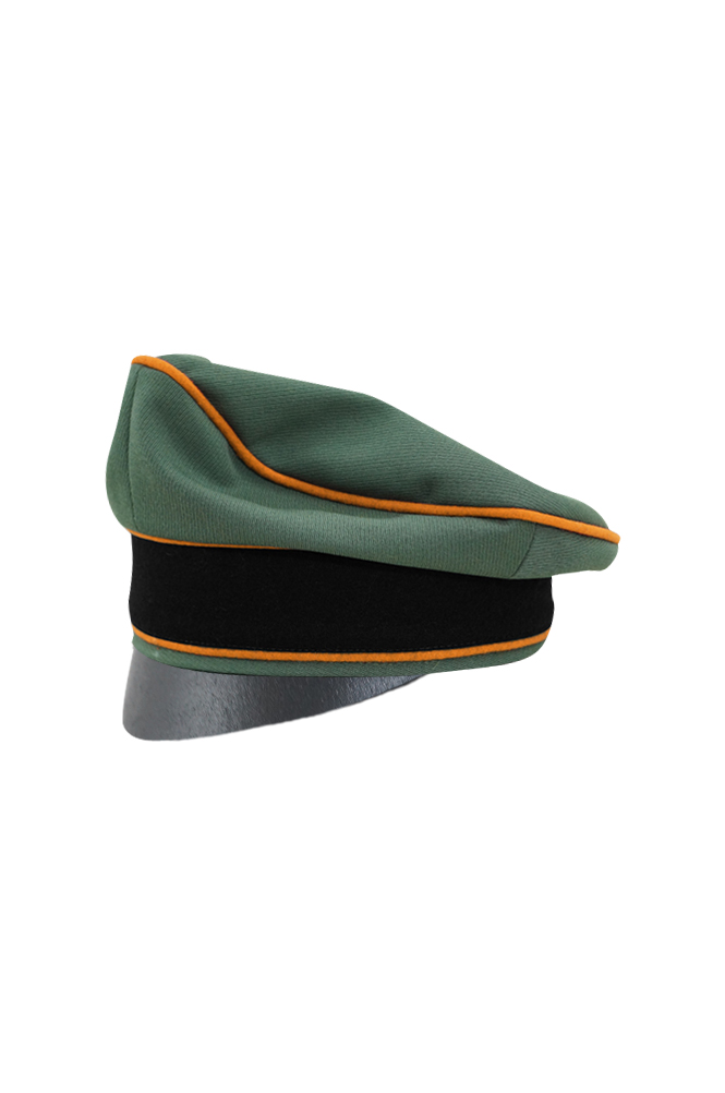 WWII German Waffen SS Gabardine Field Police Crusher Cap Small Visor
