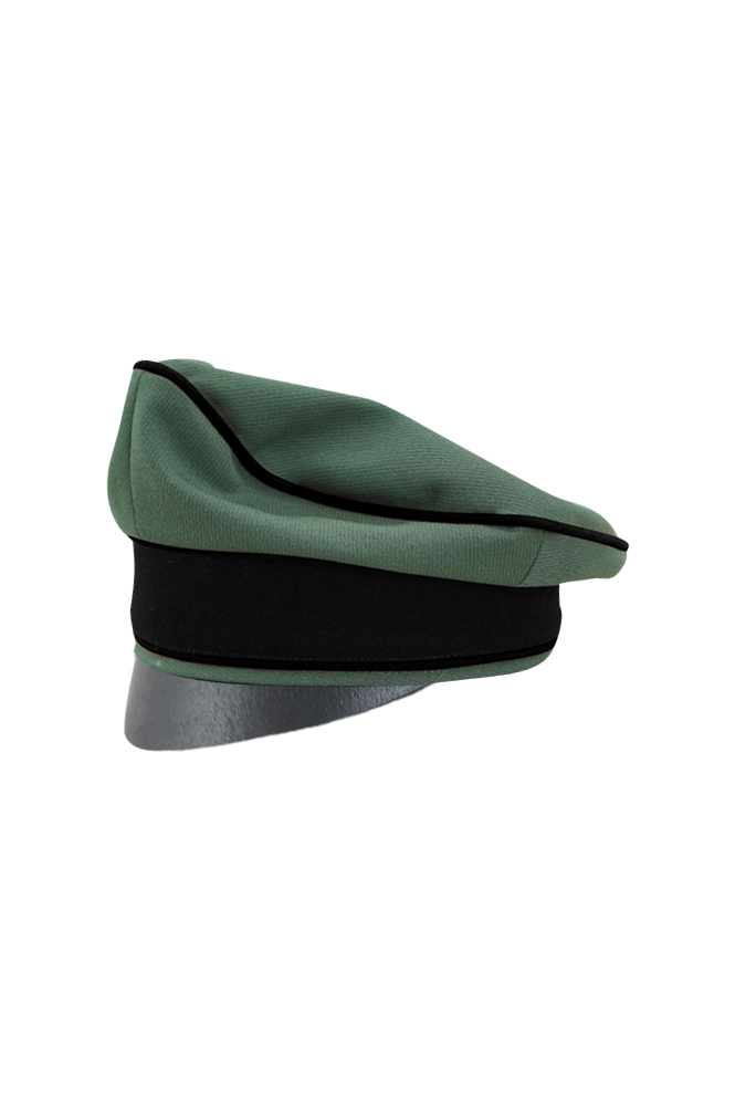 WWII German Waffen SS Gabardine Pioneer Crusher Cap Small Visor