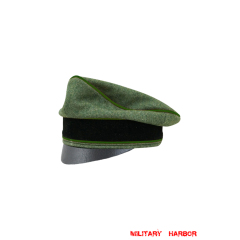 WWII German Waffen SS Wool Panzergrenadier Crusher Cap Small Visor WW2 german cap,wehrmacht cap,SS visor cap,german visor cap,Panzergrenadier Crusher cap,WWII german hat,field hat,WW2 hat,WW2 german,WWII german,german WW2 militaria,waffen ss hat,wehrmacht hat,crusher cap WW2,SS crusher cap