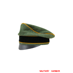 WWII German Waffen SS Wool Cavalry / Recon Crusher Cap Small Visor WWII German Waffen SS Wool Cavalry / Recon Crusher Cap Small Visor