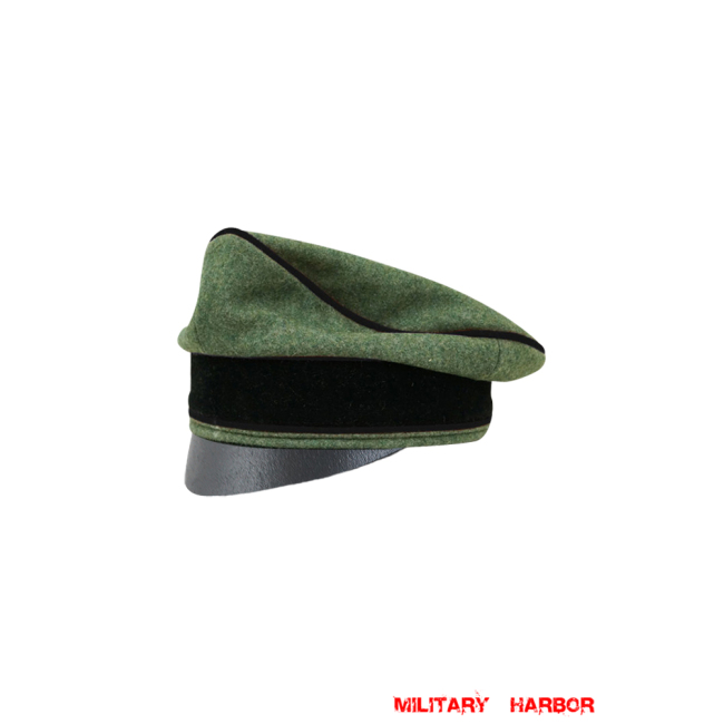 WWII German Waffen SS Wool Pioneer Crusher Cap Small Visor WW2 german cap,wehrmacht cap,SS visor cap,german visor cap,Pioneer Crusher cap,WWII german hat,field hat,WW2 hat,WW2 german,WWII german,german WW2 militaria,waffen ss hat,wehrmacht hat,crusher cap WW2,SS crusher cap