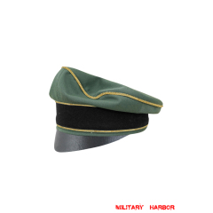 WWII German Waffen SS Reichsführer Gabardine Crusher Cap Small Visor WWII German Waffen SS Reichsführer Gabardine Crusher Cap Small Visor