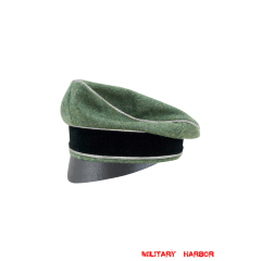 WWII German Waffen SS Officer wool Crusher Cap Small Visor WWII German Waffen SS Officer wool Crusher Cap Small Visor