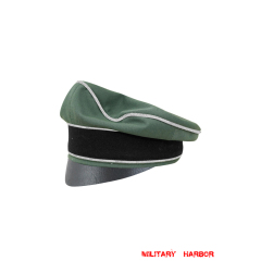 WWII German Waffen SS Officer Gabardine Crusher Cap Small Visor WWII German Waffen SS Officer Gabardine Crusher Cap Small Visor