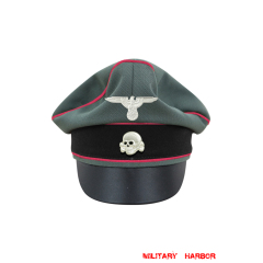 WWII German Waffen SS Gabardine Panzer Crusher Visor Cap with insignia WW2 german cap,wehrmacht cap,SS visor cap,german visor cap,Panzer Crusher cap,WWII german hat,field hat,WW2 hat,WW2 german,WWII german,german WW2 militaria,waffen ss hat,wehrmacht hat,crusher cap WW2,SS crusher cap