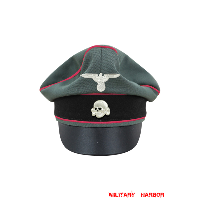 WWII German Waffen SS Gabardine Panzer Crusher Visor Cap with insignia WW2 german cap,wehrmacht cap,SS visor cap,german visor cap,Panzer Crusher cap,WWII german hat,field hat,WW2 hat,WW2 german,WWII german,german WW2 militaria,waffen ss hat,wehrmacht hat,crusher cap WW2,SS crusher cap