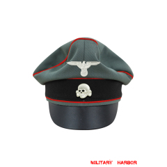 WWII German Waffen SS Gabardine Artillery Crusher Visor Cap with insignia WW2 german cap,wehrmacht cap,SS visor cap,german visor cap,Artillery Crusher cap,WWII german hat,field hat,WW2 hat,WW2 german,WWII german,german WW2 militaria,waffen ss hat,wehrmacht hat,crusher cap WW2,SS crusher cap