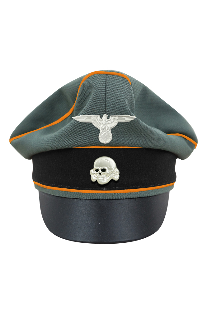 WW2 german cap,wehrmacht cap,SS visor cap,german visor cap,Field Police Crusher cap,WWII german hat,field hat,WW2 hat,WW2 german,WWII german,german WW2 militaria,waffen ss hat,wehrmacht hat,crusher cap WW2,SS crusher cap