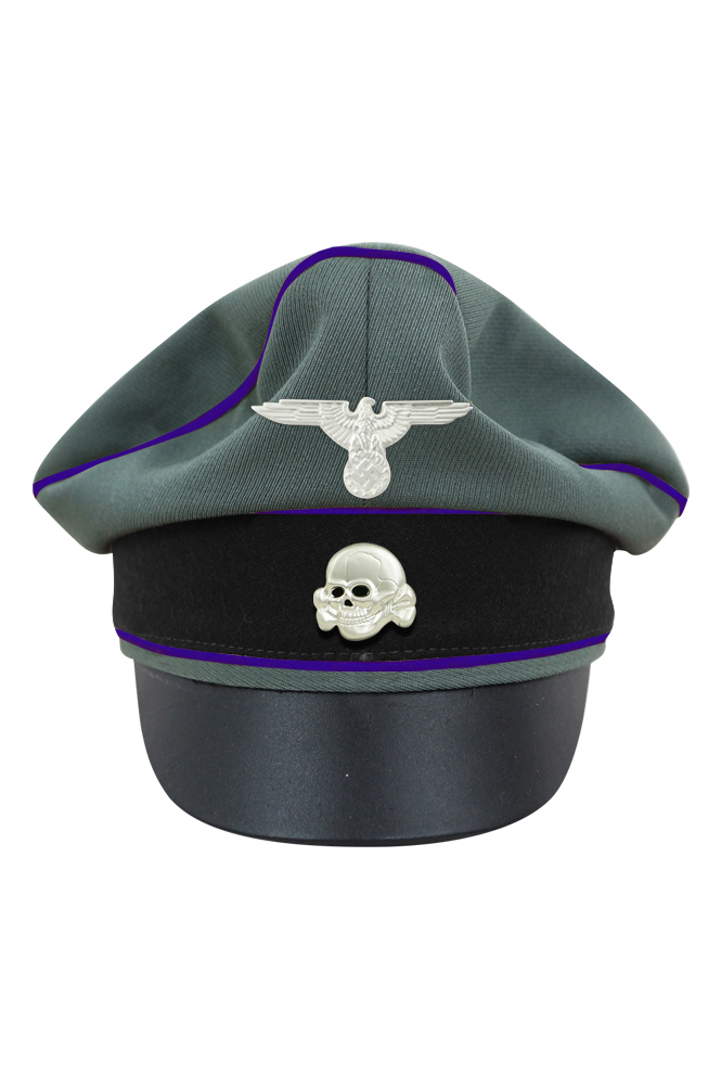 WW2 german cap,wehrmacht cap,SS visor cap,german visor cap,Chaplains Crusher cap,WWII german hat,field hat,WW2 hat,WW2 german,WWII german,german WW2 militaria,waffen ss hat,wehrmacht hat,crusher cap WW2,SS crusher cap