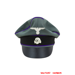 WWII German Waffen SS Gabardine Chaplains Crusher Visor Cap with insignia WW2 german cap,wehrmacht cap,SS visor cap,german visor cap,Chaplains Crusher cap,WWII german hat,field hat,WW2 hat,WW2 german,WWII german,german WW2 militaria,waffen ss hat,wehrmacht hat,crusher cap WW2,SS crusher cap