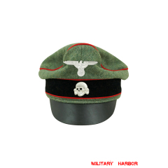 WWII German Waffen SS Wool Artillery Crusher Visor Cap with insignia WW2 german cap,wehrmacht cap,SS visor cap,german visor cap,Artillery Crusher cap,WWII german hat,field hat,WW2 hat,WW2 german,WWII german,german WW2 militaria,waffen ss hat,wehrmacht hat,crusher cap WW2,SS crusher cap