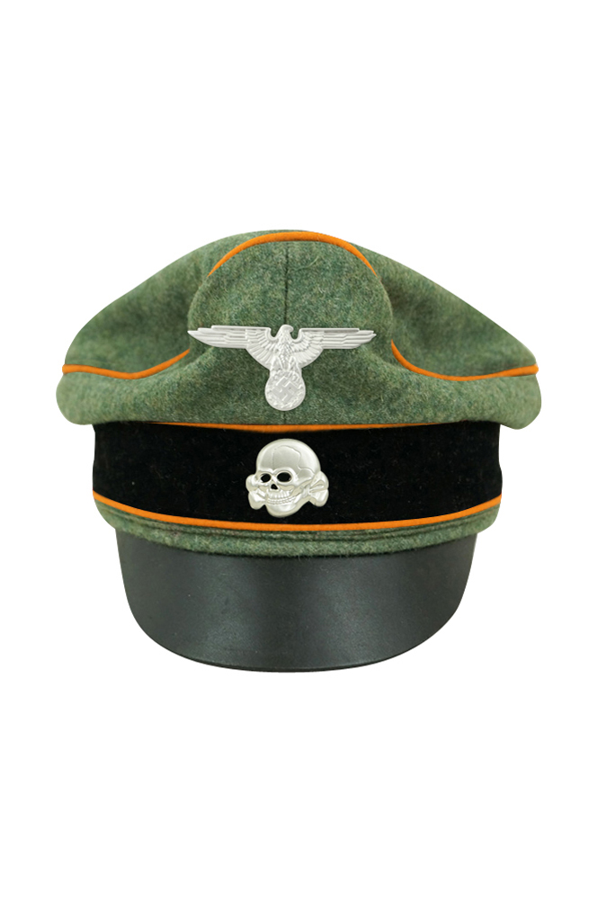 WW2 german cap,wehrmacht cap,SS visor cap,german visor cap,Field Police Crusher cap,WWII german hat,field hat,WW2 hat,WW2 german,WWII german,german WW2 militaria,waffen ss hat,wehrmacht hat,crusher cap WW2,SS crusher cap