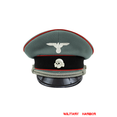 WWII German Waffen SS Artillery officer Gabardine Visor cap with insignia WW2 german cap,wehrmacht cap,SS visor cap,german visor cap,Artillery Visor cap,WWII german hat,field hat,WW2 hat,WW2 german,WWII german,german WW2 militaria,waffen ss hat,wehrmacht hat,crusher cap WW2,SS crusher cap