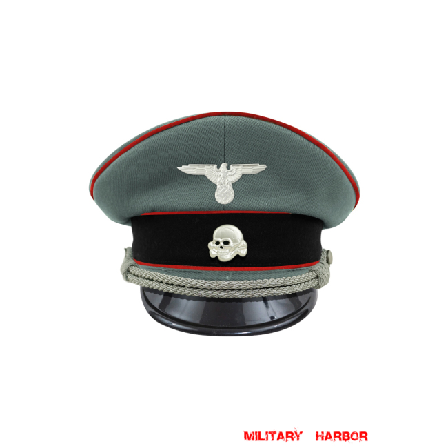 WWII German Waffen SS Artillery officer Gabardine Visor cap with insignia WW2 german cap,wehrmacht cap,SS visor cap,german visor cap,Artillery Visor cap,WWII german hat,field hat,WW2 hat,WW2 german,WWII german,german WW2 militaria,waffen ss hat,wehrmacht hat,crusher cap WW2,SS crusher cap
