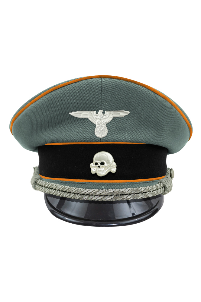 WW2 german cap,wehrmacht cap,SS visor cap,german visor cap,Field Police Visor cap,WWII german hat,field hat,WW2 hat,WW2 german,WWII german,german WW2 militaria,waffen ss hat,wehrmacht hat,crusher cap WW2,SS crusher cap