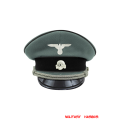 WWII German Waffen SS Pioneer officer Gabardine Visor cap with insignia WW2 german cap,wehrmacht cap,SS visor cap,german visor cap,Pioneer Visor cap,WWII german hat,field hat,WW2 hat,WW2 german,WWII german,german WW2 militaria,waffen ss hat,wehrmacht hat,crusher cap WW2,SS crusher cap