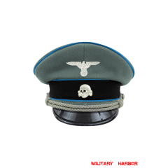 WWII German Waffen SS Transport Unit officer Gabardine Visor cap with insignia WW2 german cap,wehrmacht cap,SS visor cap,german visor cap,Transport Visor cap,WWII german hat,field hat,WW2 hat,WW2 german,WWII german,german WW2 militaria,waffen ss hat,wehrmacht hat,crusher cap WW2,SS crusher cap