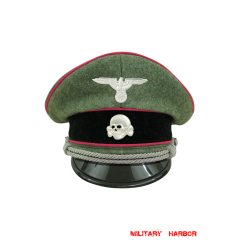 WWII German Waffen SS Panzer officer Wool Visor cap with insignia WW2 german cap,wehrmacht cap,SS visor cap,german visor cap,Panzer Visor cap,WWII german hat,field hat,WW2 hat,WW2 german,WWII german,german WW2 militaria,waffen ss hat,wehrmacht hat,crusher cap WW2,SS crusher cap