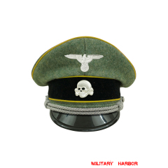 WWII German Waffen SS Signal officer Wool Visor cap with insignia WW2 german cap,wehrmacht cap,SS visor cap,german visor cap,Signal Visor cap,WWII german hat,field hat,WW2 hat,WW2 german,WWII german,german WW2 militaria,waffen ss hat,wehrmacht hat,crusher cap WW2,SS crusher cap