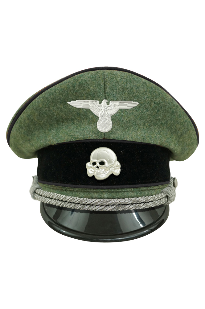 WWII German Waffen SS Pioneer officer Wool Visor cap with insignia