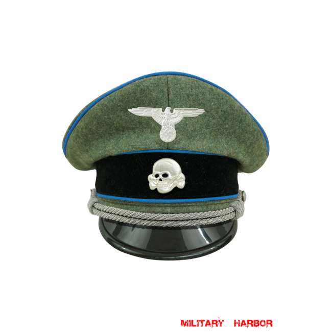 WWII German Waffen SS Transport Unit officer Wool Visor cap with insignia WW2 german cap,wehrmacht cap,SS visor cap,german visor cap,Transport Visor cap,WWII german hat,field hat,WW2 hat,WW2 german,WWII german,german WW2 militaria,waffen ss hat,wehrmacht hat,crusher cap WW2,SS crusher cap