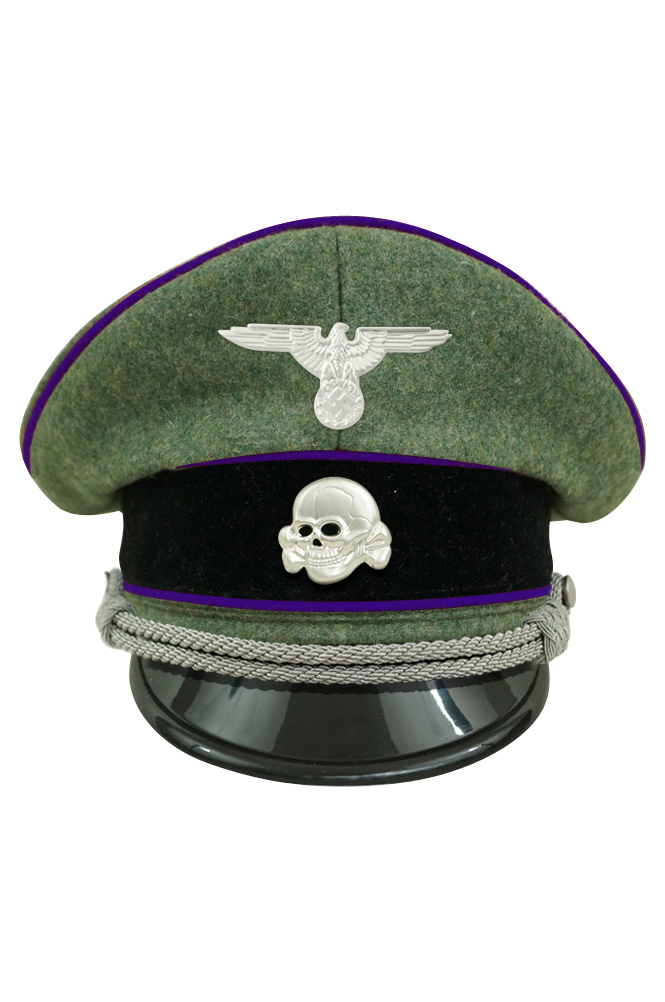 WW2 german cap,wehrmacht cap,SS visor cap,german visor cap,Chaplains Visor cap,WWII german hat,field hat,WW2 hat,WW2 german,WWII german,german WW2 militaria,waffen ss hat,wehrmacht hat,crusher cap WW2,SS crusher cap