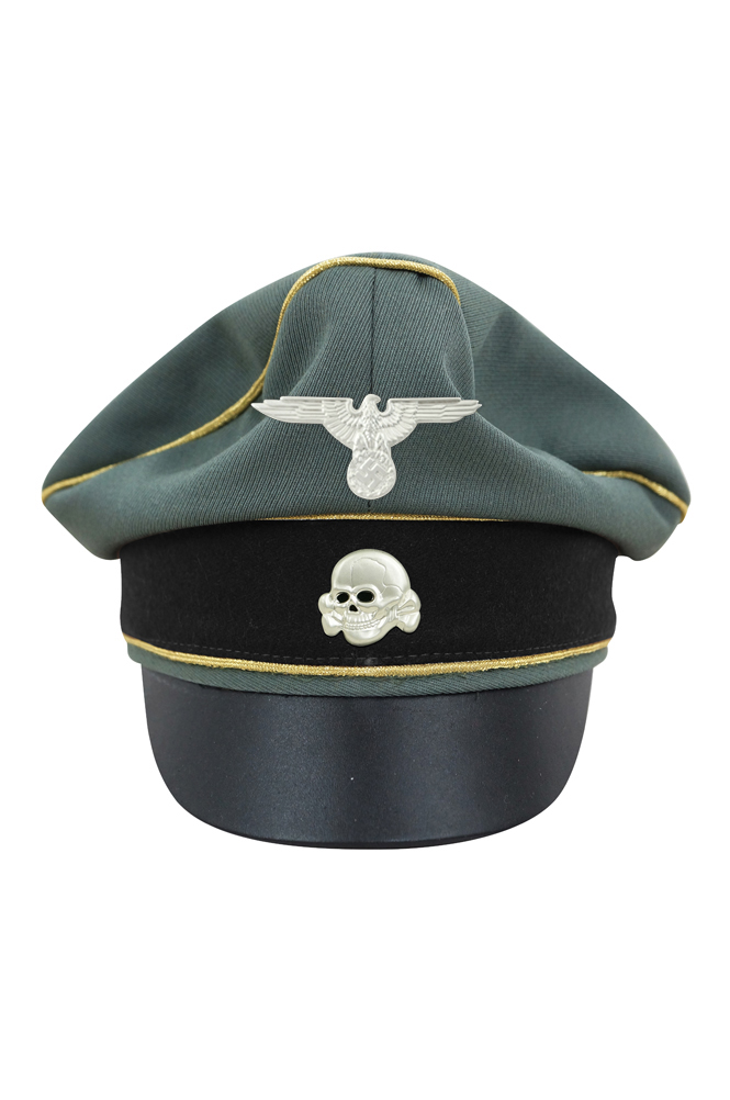 WW2 german cap,wehrmacht cap,SS visor cap,german visor cap,Reichsfuhrer Crusher cap,WWII german hat,field hat,WW2 hat,WW2 german,WWII german,german WW2 militaria,waffen ss hat,wehrmacht hat,crusher cap WW2,SS crusher cap