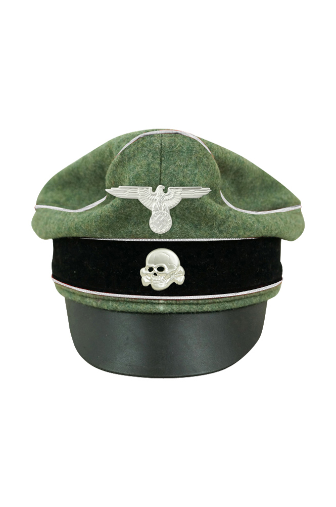 WW2 german cap,wehrmacht cap,SS visor cap,german visor cap,Reichsfuhrer Crusher cap,WWII german hat,field hat,WW2 hat,WW2 german,WWII german,german WW2 militaria,waffen ss hat,wehrmacht hat,crusher cap WW2,SS crusher cap