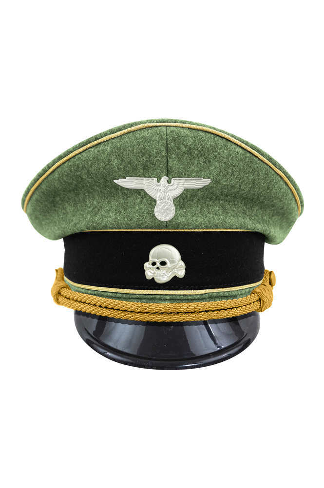 WW2 german cap,wehrmacht cap,SS visor cap,german visor cap,Reichsfuhrer visor cap,WWII german hat,field hat,WW2 hat,WW2 german,WWII german,german WW2 militaria,waffen ss hat,wehrmacht hat,crusher cap WW2,SS crusher cap