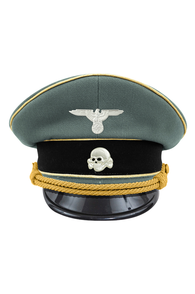 WWII German Waffen SS Reichsführer Gabardine Visor Cap with insignia