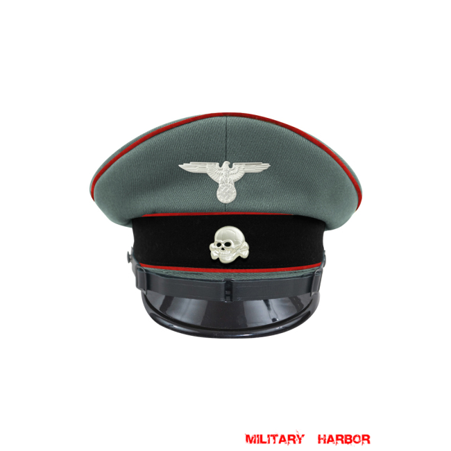 WWII German Waffen SS Artillery EM/NCO Gabardine Visor cap with insignia WW2 german cap,wehrmacht cap,SS visor cap,german visor cap,Artillery Visor cap,WWII german hat,field hat,WW2 hat,WW2 german,WWII german,german WW2 militaria,waffen ss hat,wehrmacht hat,crusher cap WW2,SS crusher cap