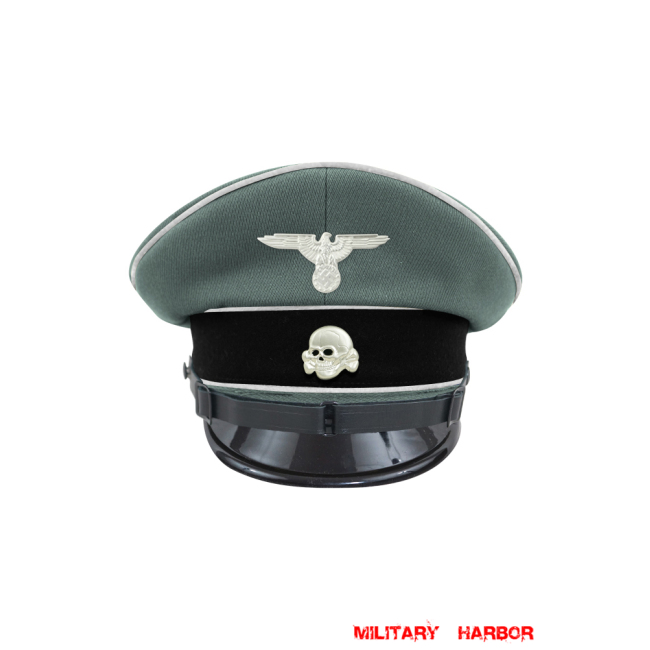 WWII German Waffen SS Infantry EM/NCO Gabardine Visor cap with insignia WW2 german cap,wehrmacht cap,SS visor cap,german visor cap,Infantry Visor cap,WWII german hat,field hat,WW2 hat,WW2 german,WWII german,german WW2 militaria,waffen ss hat,wehrmacht hat,crusher cap WW2,SS crusher cap