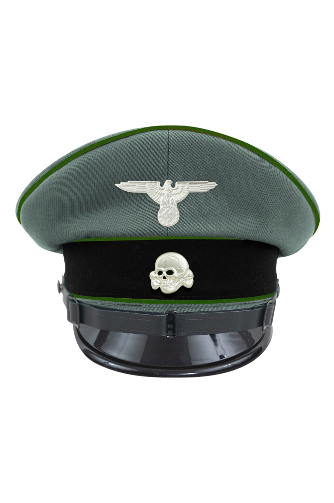 WWII German Waffen SS Panzergrenadier EM/NCO Gabardine Visor cap with insignia