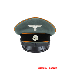 WWII German Waffen SS Field Police EM/NCO Gabardine Visor cap with insignia WW2 german cap,wehrmacht cap,SS visor cap,german visor cap,Field Police Visor cap,WWII german hat,field hat,WW2 hat,WW2 german,WWII german,german WW2 militaria,waffen ss hat,wehrmacht hat,crusher cap WW2,SS crusher cap