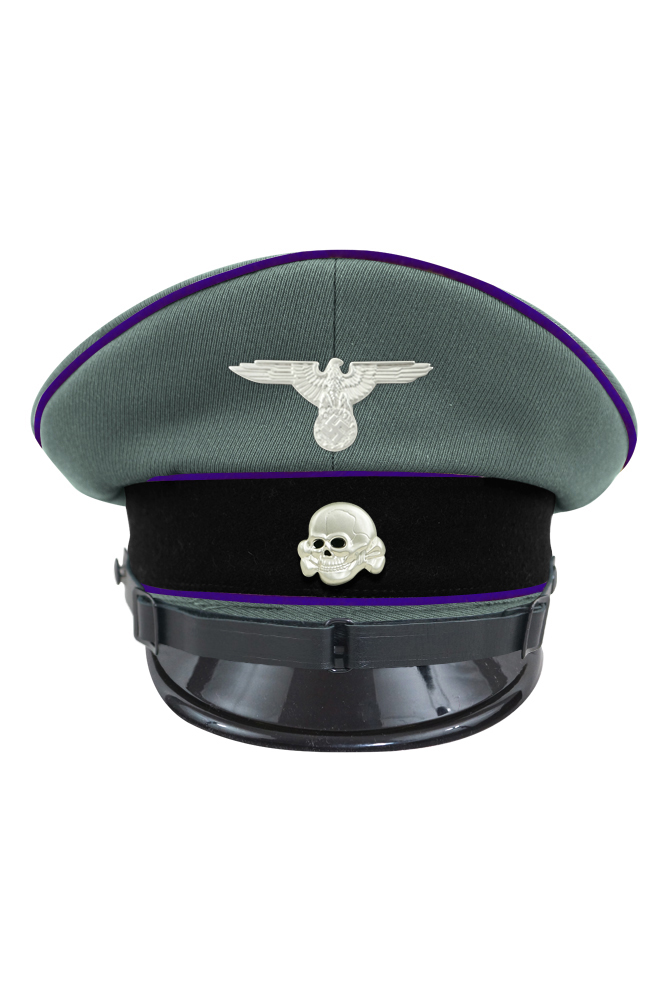 WW2 german cap,wehrmacht cap,SS visor cap,german visor cap,Chaplains Visor cap,WWII german hat,field hat,WW2 hat,WW2 german,WWII german,german WW2 militaria,waffen ss hat,wehrmacht hat,crusher cap WW2,SS crusher cap