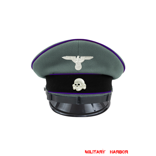 WWII German Waffen SS Chaplains EM/NCO Gabardine Visor cap with insignia WW2 german cap,wehrmacht cap,SS visor cap,german visor cap,Chaplains Visor cap,WWII german hat,field hat,WW2 hat,WW2 german,WWII german,german WW2 militaria,waffen ss hat,wehrmacht hat,crusher cap WW2,SS crusher cap