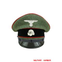 WWII German Waffen SS Artillery EM/NCO Wool Visor cap with insignia WWII German Waffen SS Artillery EM/NCO Wool Visor cap with insignia