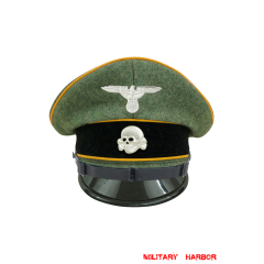 WWII German Waffen SS Cavalry / Recon EM/NCO Wool Visor cap with insignia WWII German Waffen SS Cavalry / Recon EM/NCO Wool Visor cap with insignia
