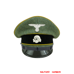 WWII German Waffen SS Signal EM/NCO Wool Visor cap with insignia WWII German Waffen SS Signal EM/NCO Wool Visor cap with insignia