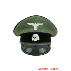 WWII German Waffen SS Pioneer EM/NCO Wool Visor cap with insignia WWII German Waffen SS Pioneer EM/NCO Wool Visor cap with insignia