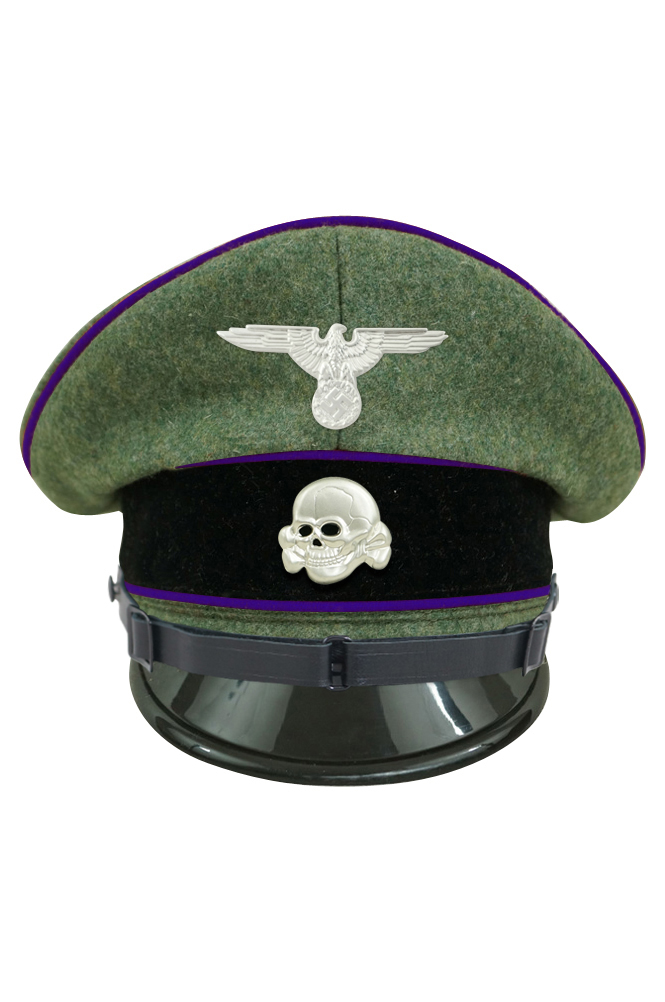 WW2 german cap,wehrmacht cap,SS visor cap,german visor cap,Chaplains Visor cap,WWII german hat,field hat,WW2 hat,WW2 german,WWII german,german WW2 militaria,waffen ss hat,wehrmacht hat,crusher cap WW2,SS crusher cap