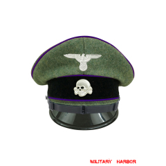WWII German Waffen SS Chaplains EM/NCO Wool Visor cap with insignia WWII German Waffen SS Chaplains EM/NCO Wool Visor cap with insignia