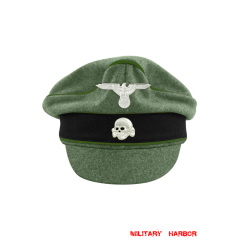WWII German Waffen SS M37 Wool Panzergrenadier Crusher Visor Cap with insignia WW2 german cap,wehrmacht cap,SS visor cap,german visor cap,Panzergrenadier Crusher cap,WWII german hat,field hat,WW2 hat,WW2 german,WWII german,german WW2 militaria,waffen ss hat,wehrmacht hat,crusher cap WW2,SS crusher cap
